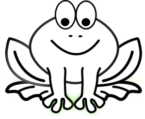 Cute Frog Clipart Black And White - Free Clipart ...
