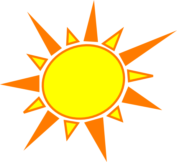 Orange Sun Clipart