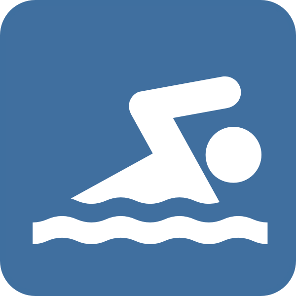 Blue Swimmer Icon Clip Art - vector clip art online ...