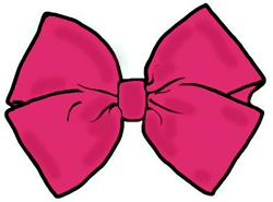 Pink hair bow clip art at clker vector clip art - Clipartix