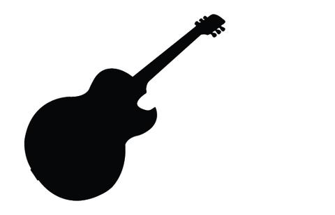 Music guitar silhouette vector – Silhouettes Vector