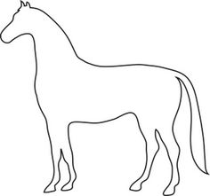 Free Horse Clip Art Image: Outline Drawing of a Horse | quilt ...