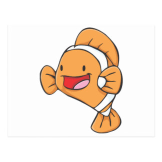 Cartoon Clownfish Postcards | Zazzle