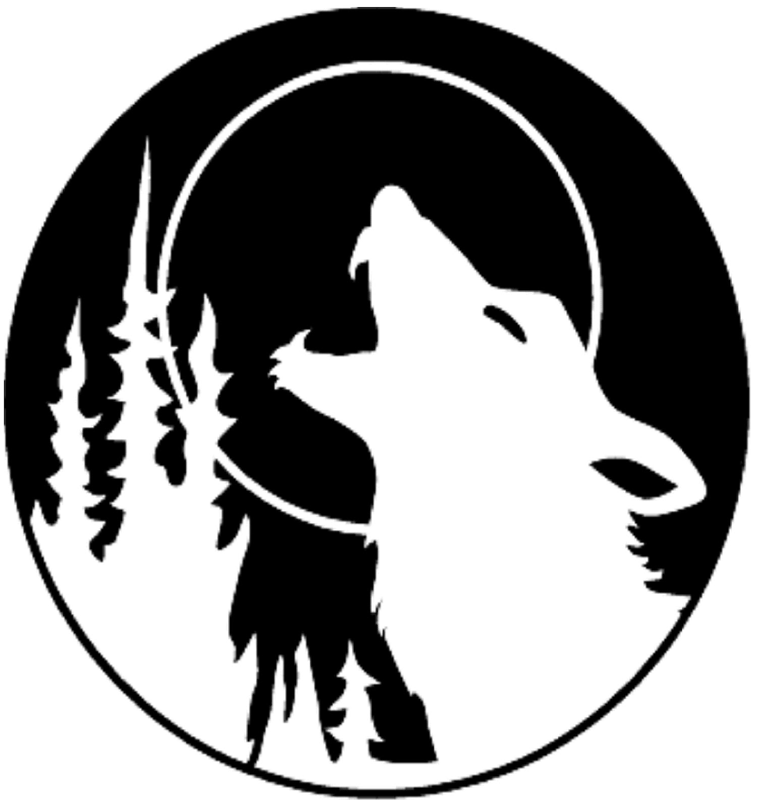 Howling wolf clipart