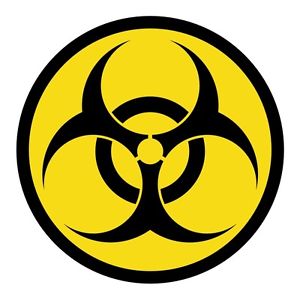 Biohazard Symbol Hard Hat Decal / Label / Motorcycle Helmet ...