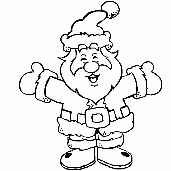 santa clipart black and white | Hostted