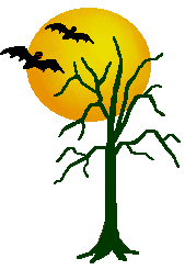 Halloween Clip Art - Bats, Trees, Moons - Free Halloween Clip Art ...
