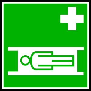 Medical Stretcher Sign clip art Free Vector