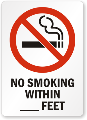 No Smoking Labels - Within Feet, SKU: S-