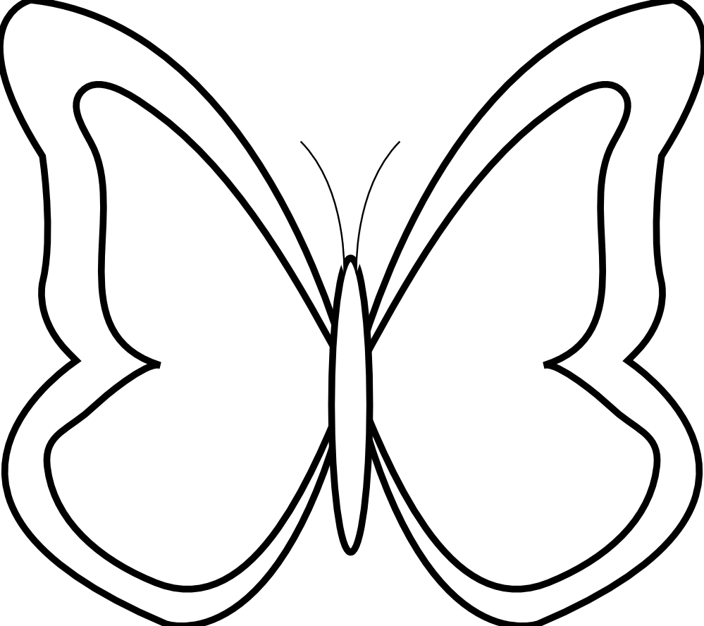Butterfly 26 Black White Line Art Scalable Vector Graphics SVG ...