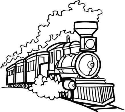 Drawing Of The Choo Choo Train Clip Art, Vector Images ...
