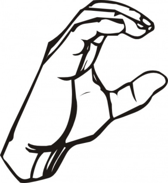 Sign Language C clip art | Download free Vector