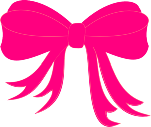 Hot pink bow clipart