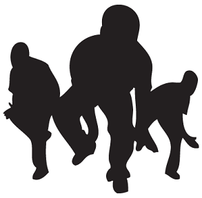 female step team silhouette