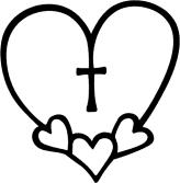 Cross clipart with heart