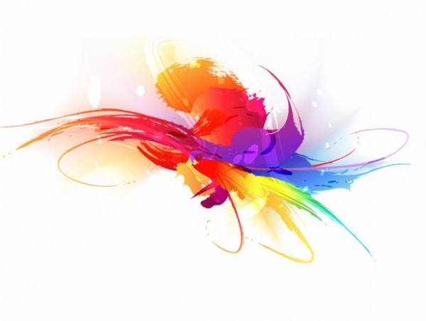 Artistic Colorful Paint Stroke Vector Background - WeLoveSoLo