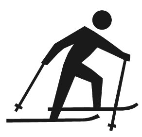 Cross country skiing clipart