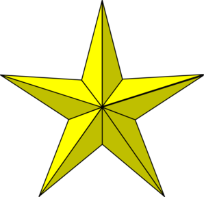 Small gold star clipart