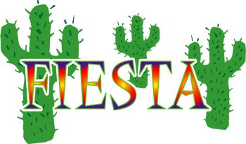 Word art, Cactus and Fiestas