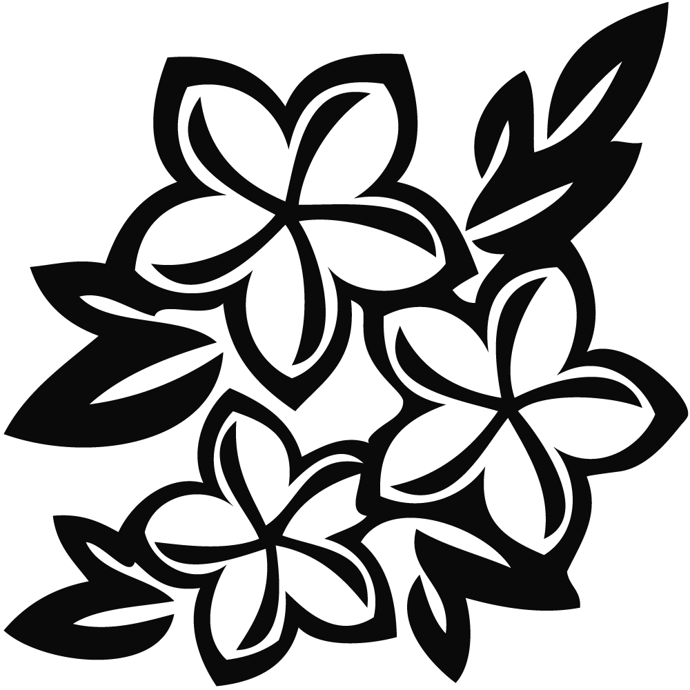 Jasmine Flower Clip Art Black and White – Clipart Free Download