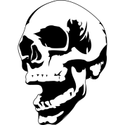 Skull clipart mouth open