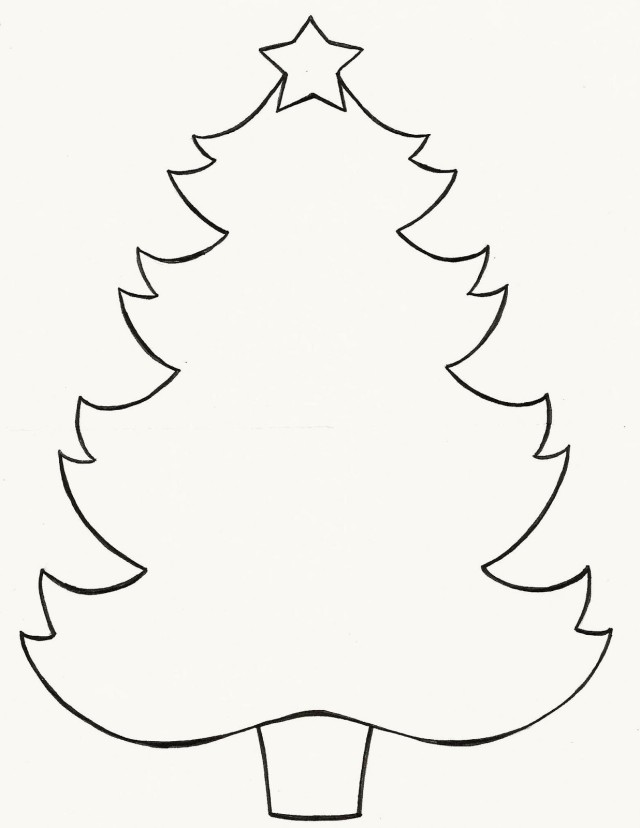 Best Photos of Christmas Tree Outline Template - Christmas Tree ...