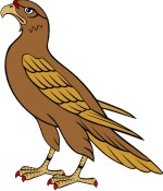 Eagle & Falcon Clip Art for Custom Coat of Arms
