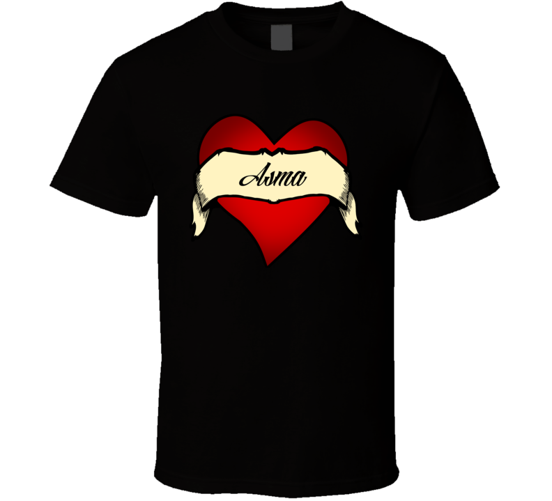 Heart Asma Tattoo Name T Shirt