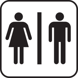 Large Man Woman Bathroom Sign clip art - vector clip art online ...