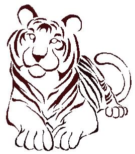 Cute Tiger Tattoo Design Sample