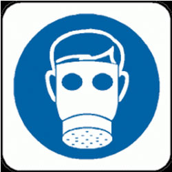 Gas Mask Pictorial Sign