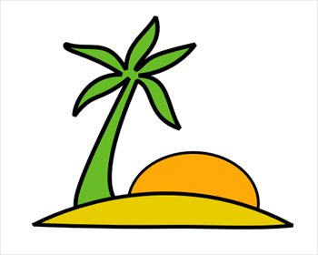 Free island-palm-and-the-sun Clipart - Free Clipart Graphics ...