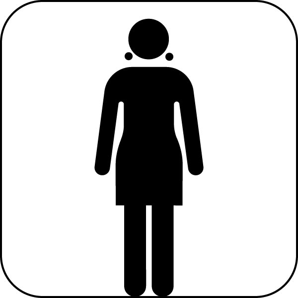 Lady Woman: Graphic Symbol, Icon, Pictogram for Building ...
