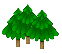 Tree Clip Art - Stylized Pine Trees - Clip Art of Trees