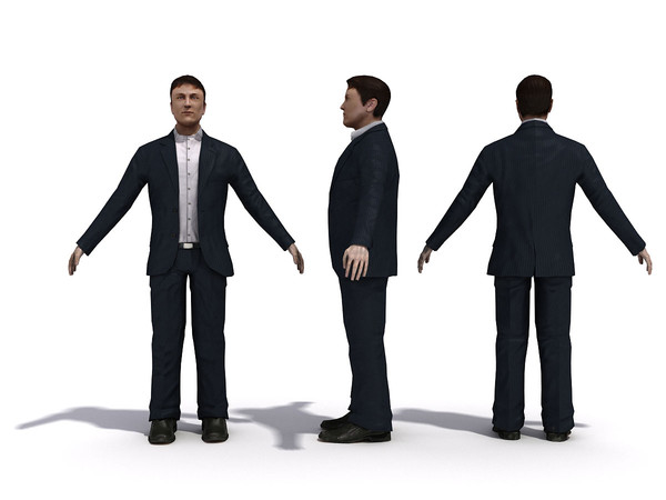 3d people 1 male model