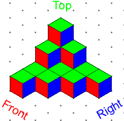 Building Using the Front-Right-Top View