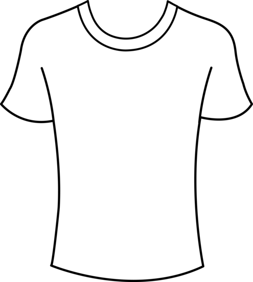 T- shirts template to color for kids | Free coloring pages for kids