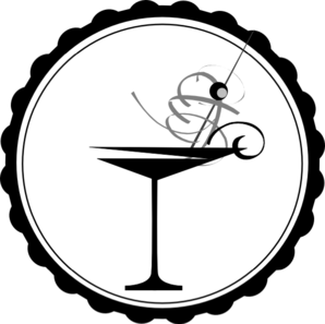 Black And White Martini Glass Clip Art - vector clip ...