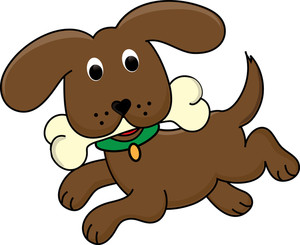 Puppy Clipart Image - Clip Art Illustration of a Running Puppy