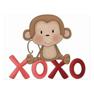 Monkey Kiss Postcards | Zazzle