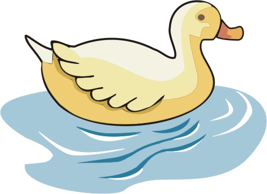 Happy Duck Swimming Coloring Page | Coloringkids.co