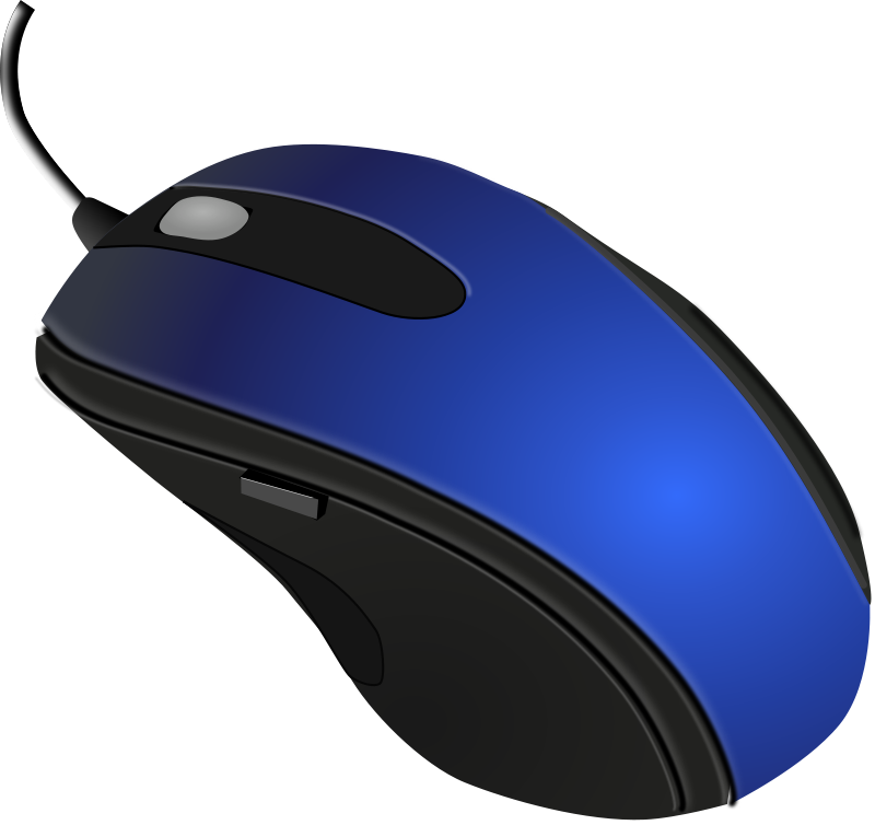 Free Blue Computer Mouse Clip Art