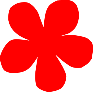 free red flower clip art