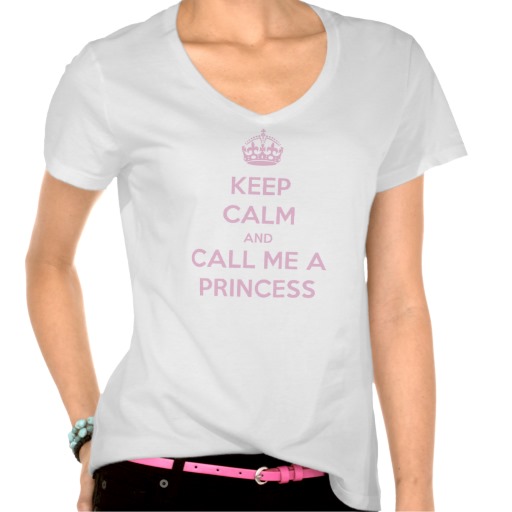 Keep Calm and Call Me A Princess (light pink) Tee Shirts from Zazzle.