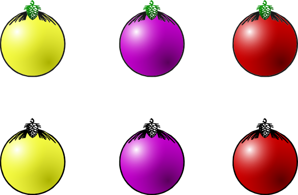 Christmas Balls clip art - vector clip art online, royalty free ...