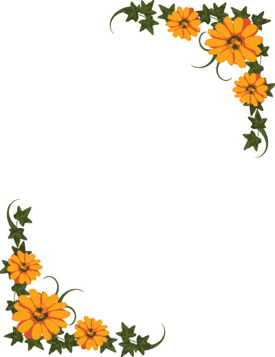 Clip art flower frame PPT Backgrounds Template for Presentation ...