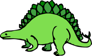 Green Cartoon Stegosaurus Clip Art - vector clip art ...