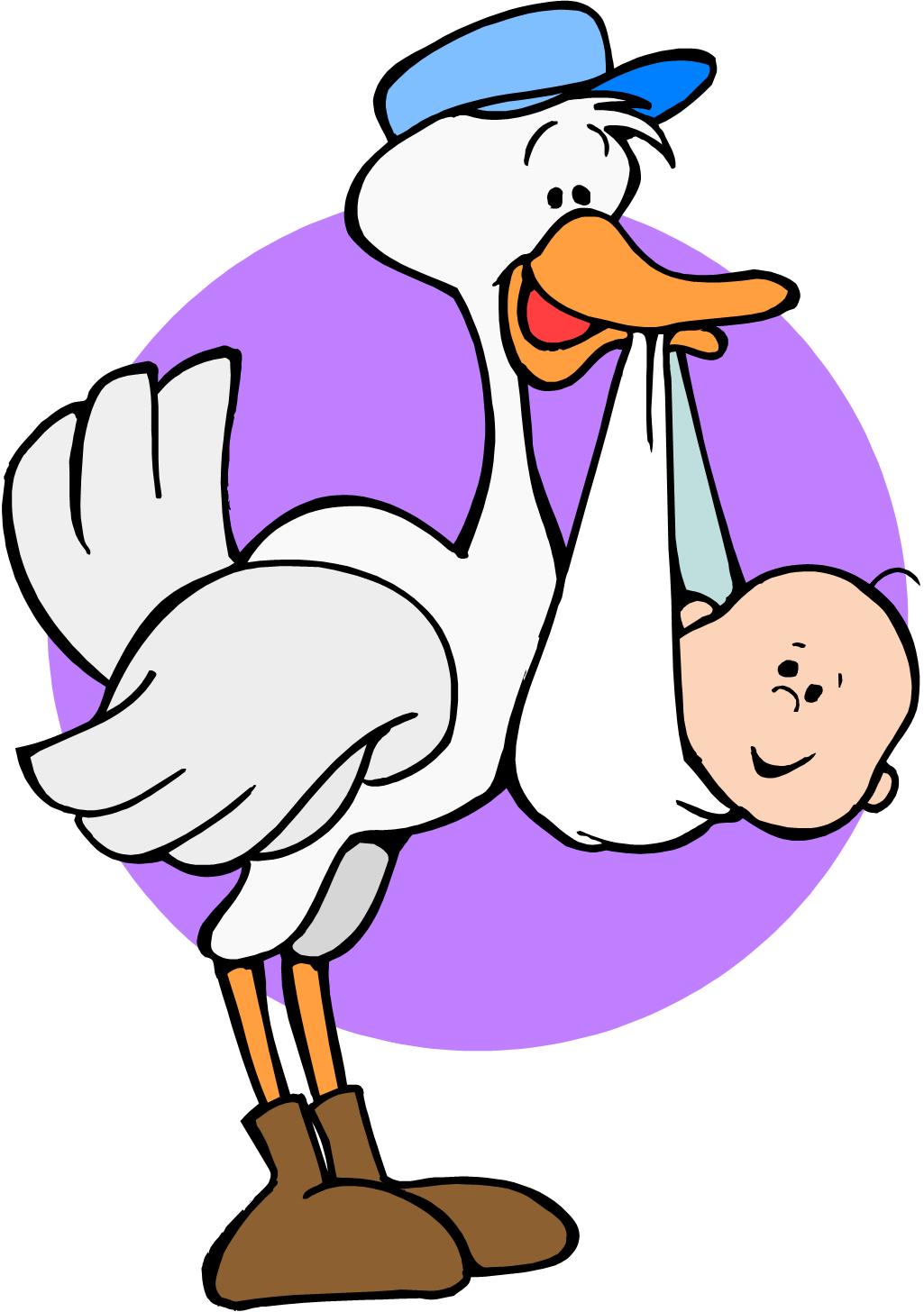 Stork And Baby Boy - ClipArt Best