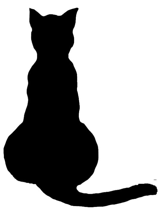 Cat outline clipart free