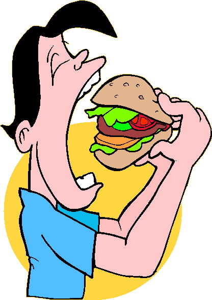 He is eating clipart